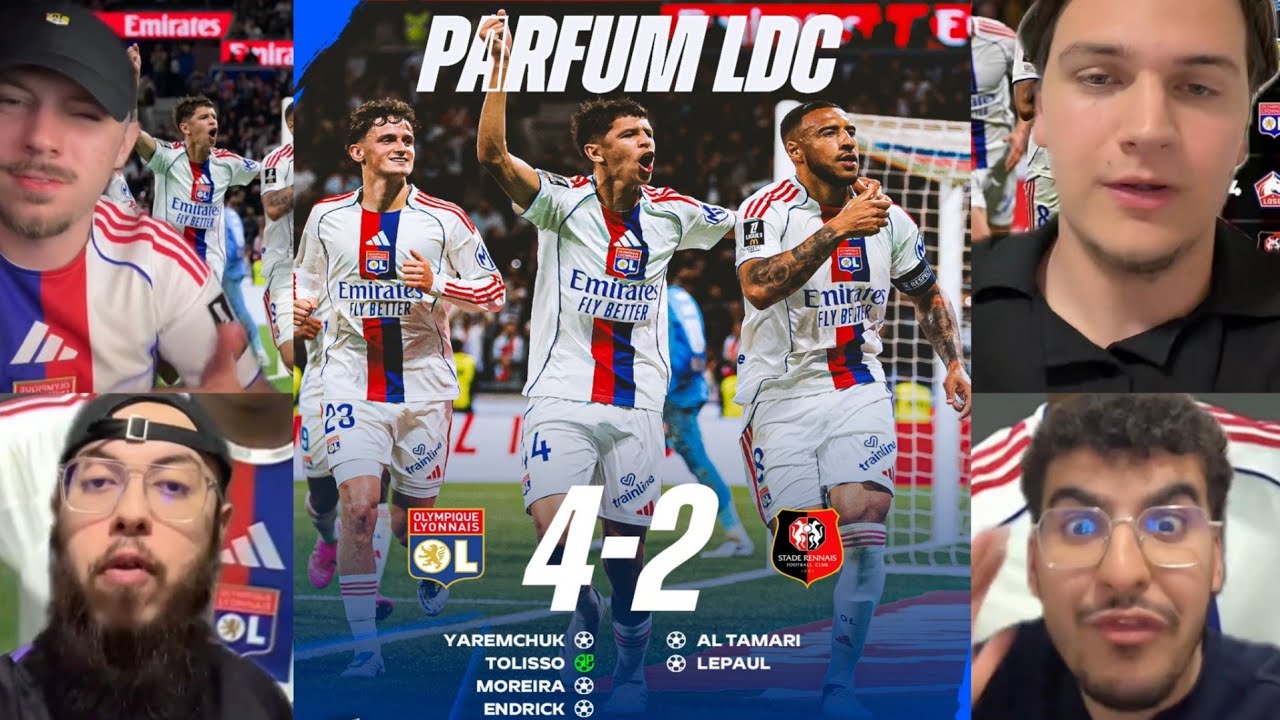 Olympique Lyonnais Triumphs Over Rennes in Thrilling 4-2 Ligue 1 Clash