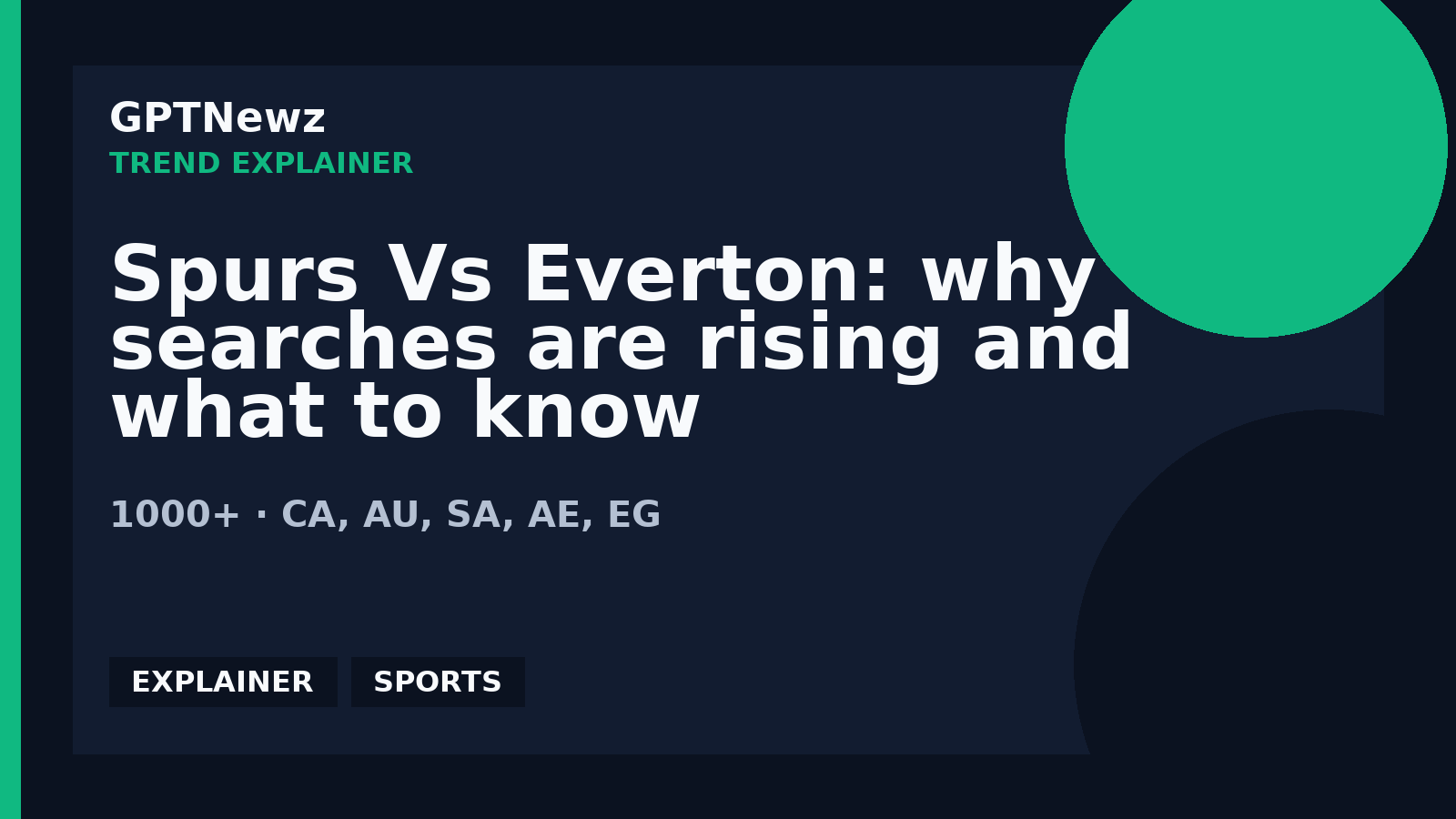 Spurs Vs Everton: why searches are rising and what to know | GPTNewz