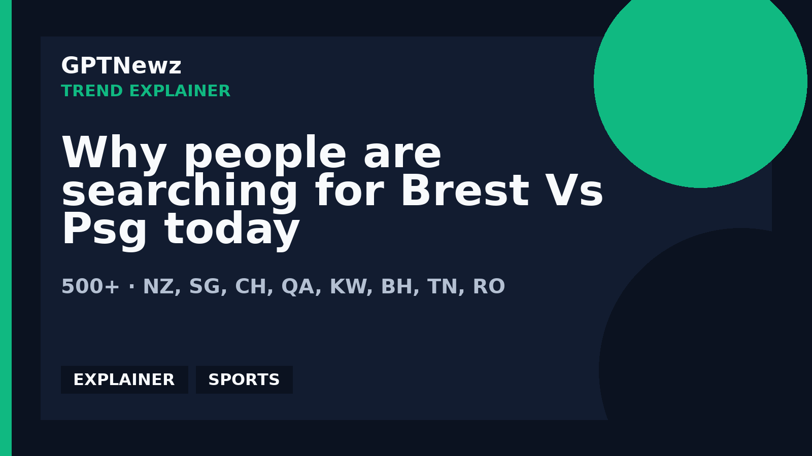 Why people are searching for Brest Vs Psg today | GPTNewz