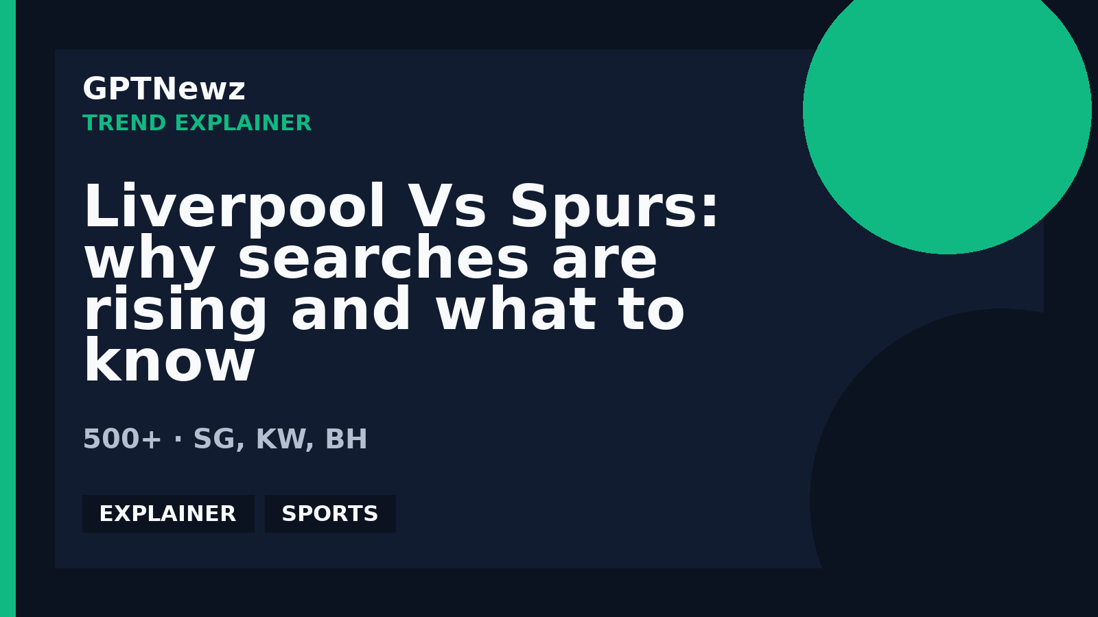 Liverpool Vs Spurs: why searches are rising and what to know | GPTNewz