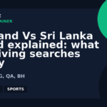 England Vs Sri Lanka trend explained: what is driving searches today | GPTNewz