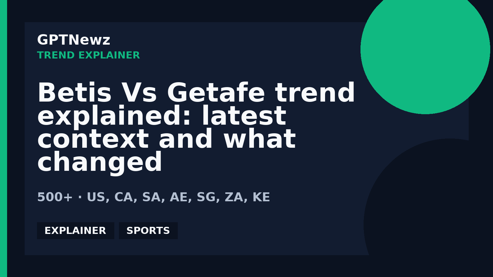 Betis Vs Getafe trend explained: latest context and what changed | GPTNewz